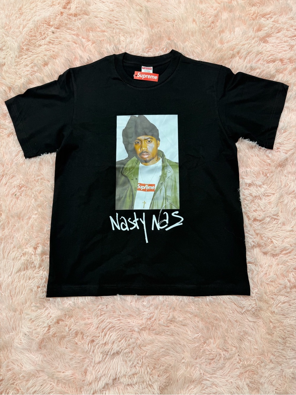 Supreme Black Nasty Nas Photo Graphic Tee